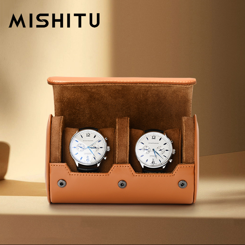 Watch Display Box - MISHITU 1/2/3-Slot Tas Travel Gulungan Penyimpanan