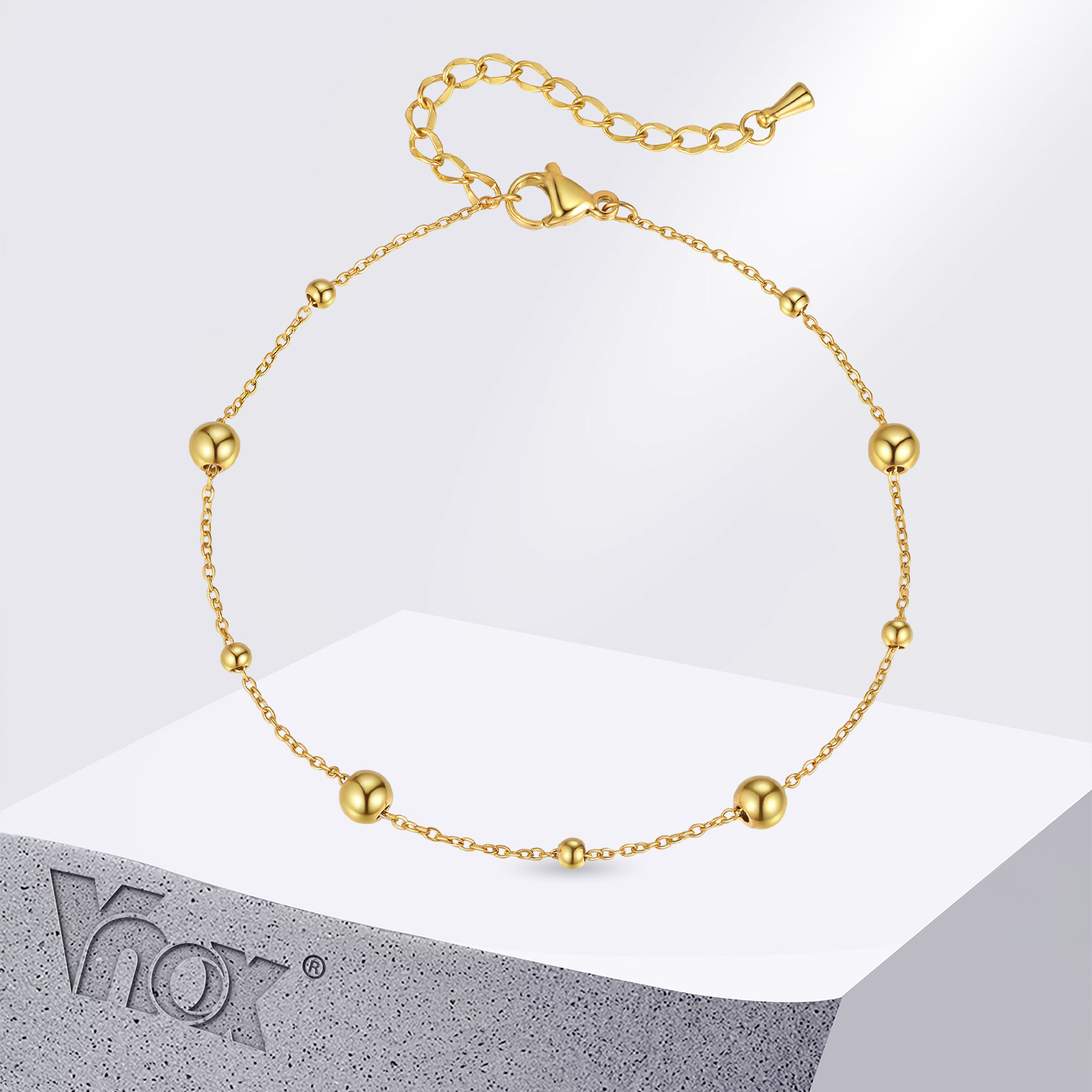 Vnox Gelang Kaki Manik-manik K - Jc Jewelry & Watches Photos ulasan dan harga