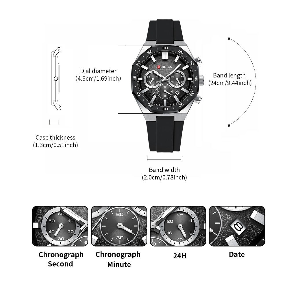 CURREN Jam Tangan Olahraga Pri - Jewelry For Watches ulasan dan harga