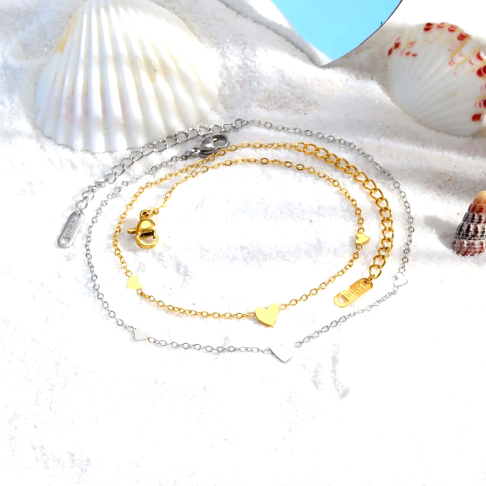 Gelang Kaki Hati Baja Tahan Ka - Jc Jewelry & Watches Photos ulasan dan harga